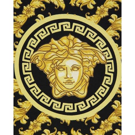 people wearing versace survetement gold and black|Versace brand logo.